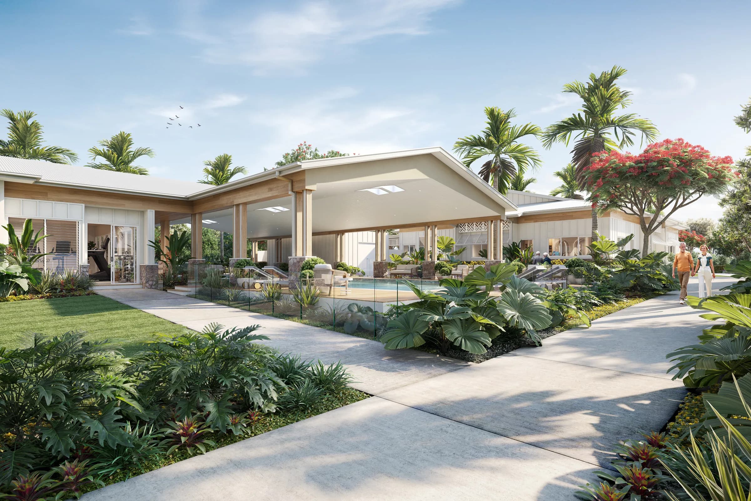 HALCYON — EXTERIOR VIEW 02 - POOL — architectural visualisation