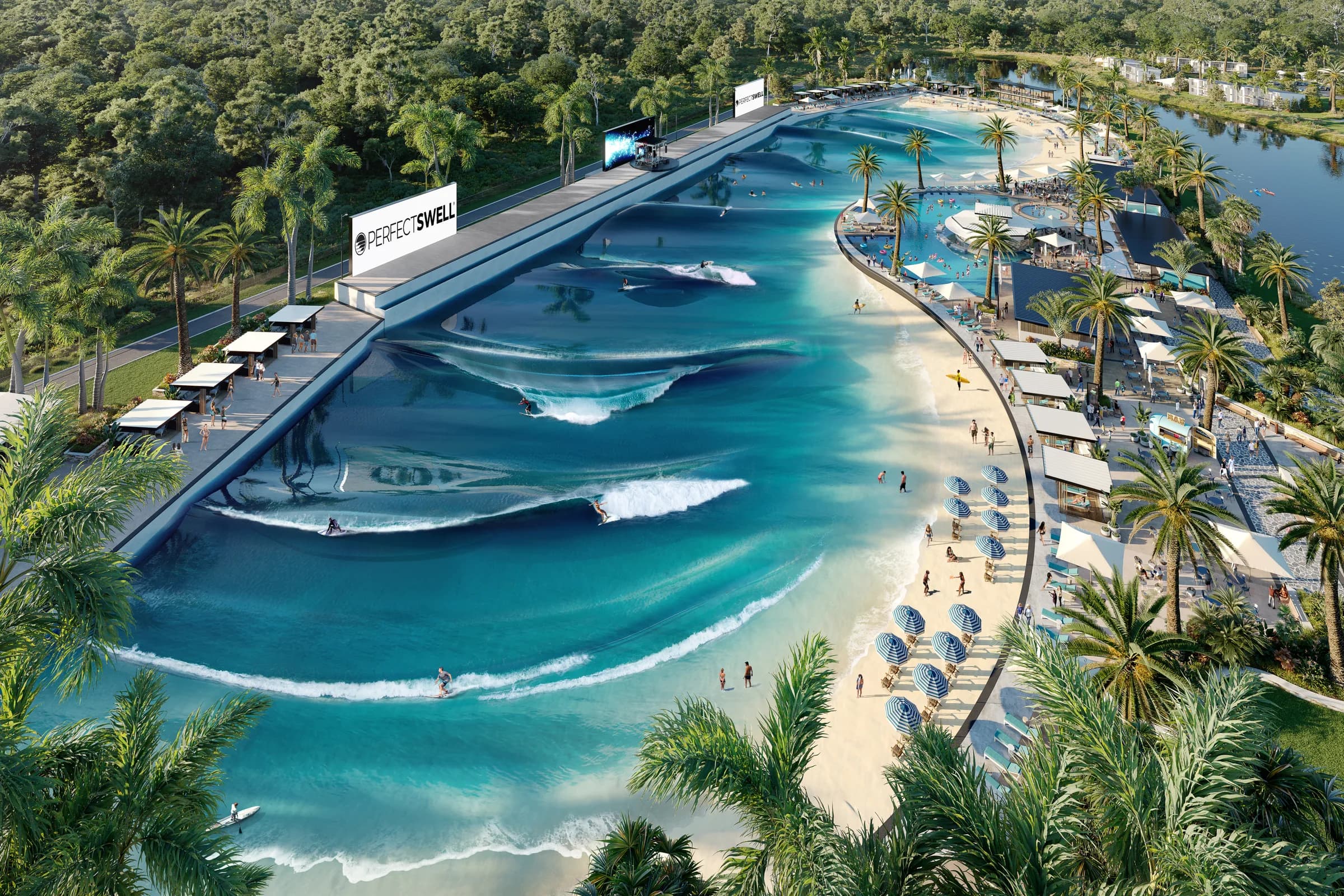 Actventure — aerial of the wave pool