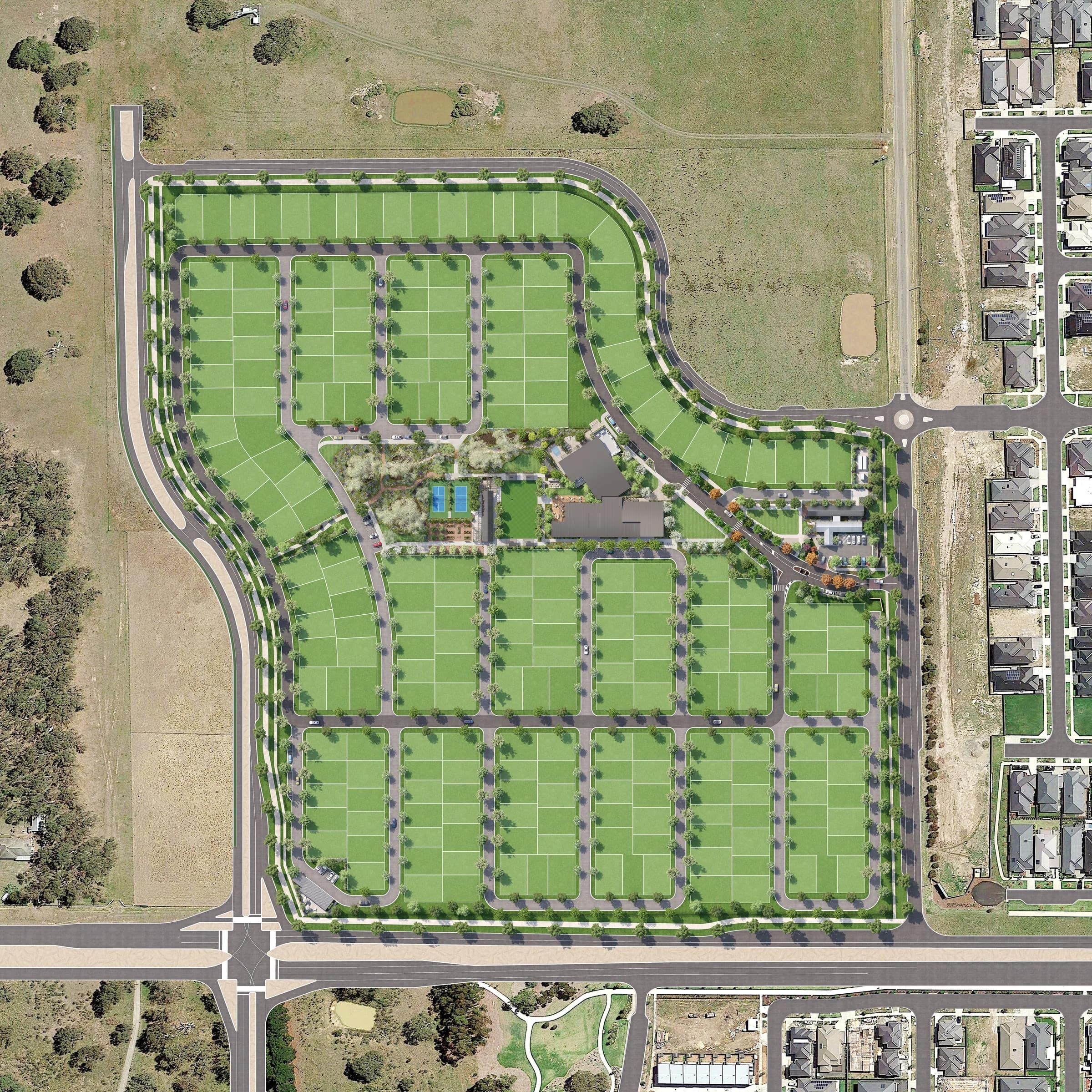 Halcyon Highlands — masterplan render
