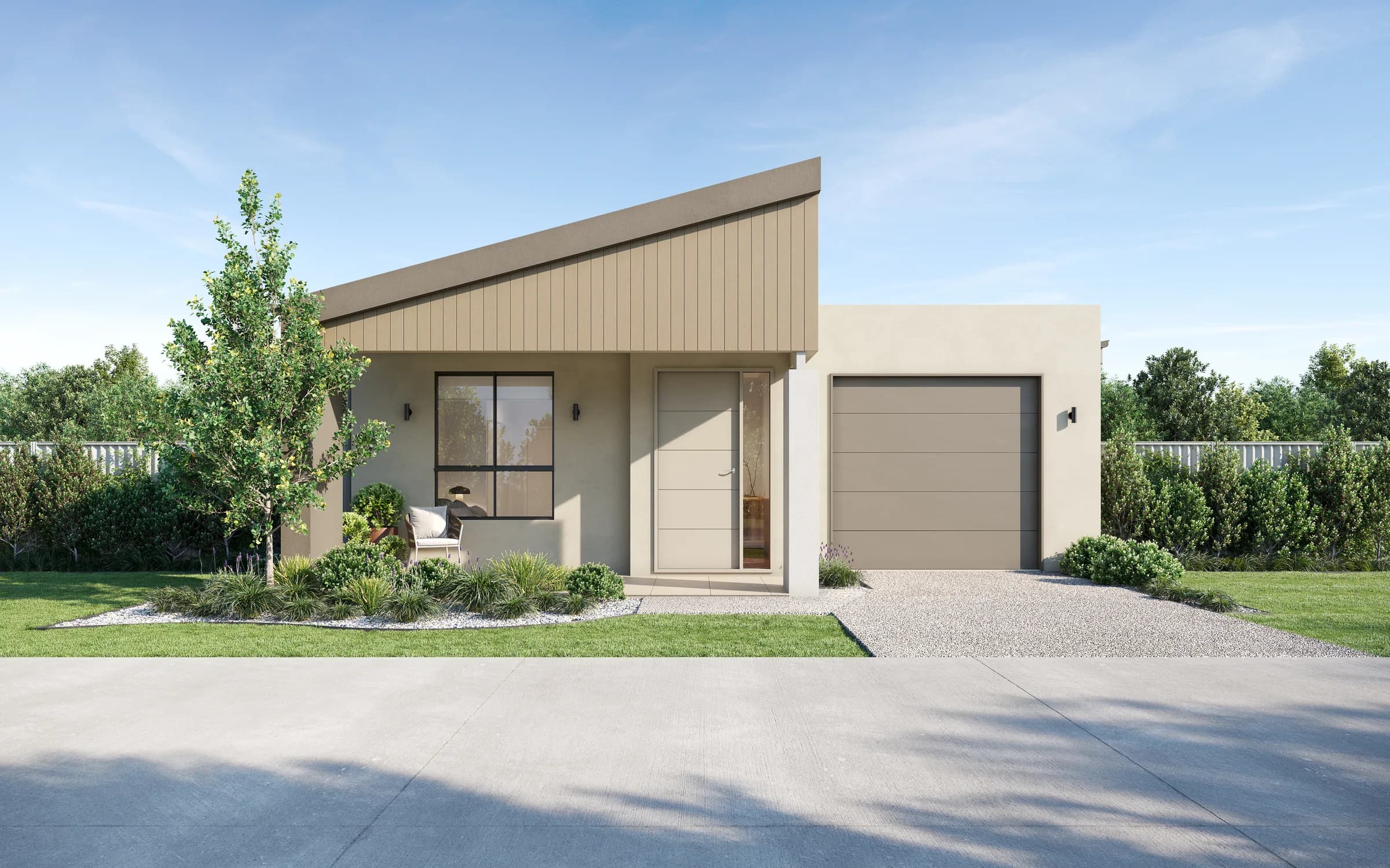 Halcyon Horizon — Skillion facade, Country Bold palette